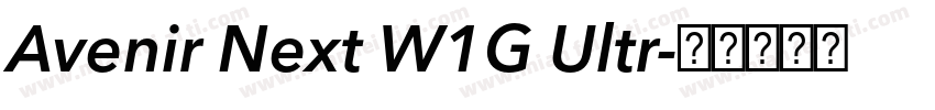 Avenir Next W1G Ultr字体转换
